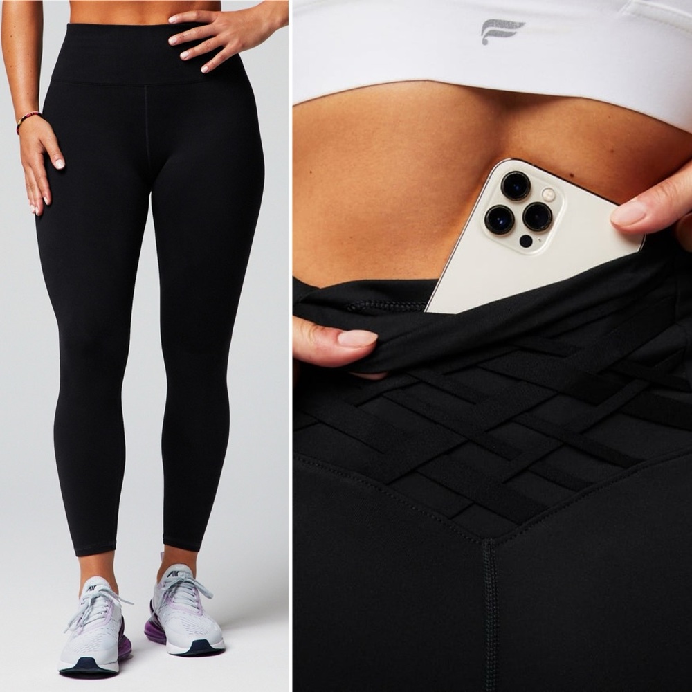 Fabletics Boost PowerHold High-Waisted 7/8 Legging - Black - XL - 2 pair bundle